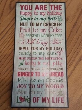 P. Graham Dunn  Holiday Word Art Sign in Red & Green
